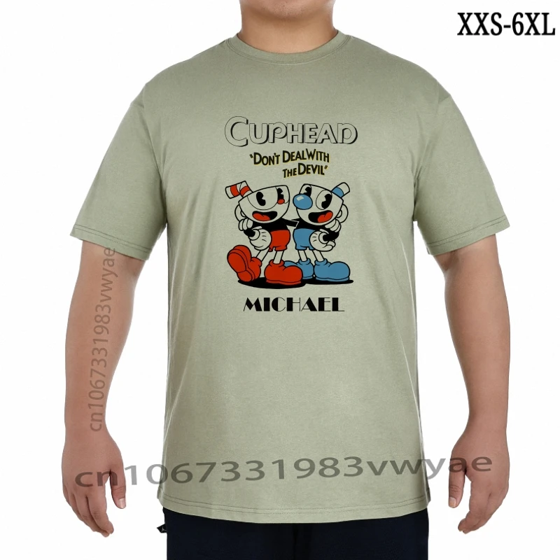 

Новинка 2023, индивидуальная футболка CUPHEAD, женская уличная одежда