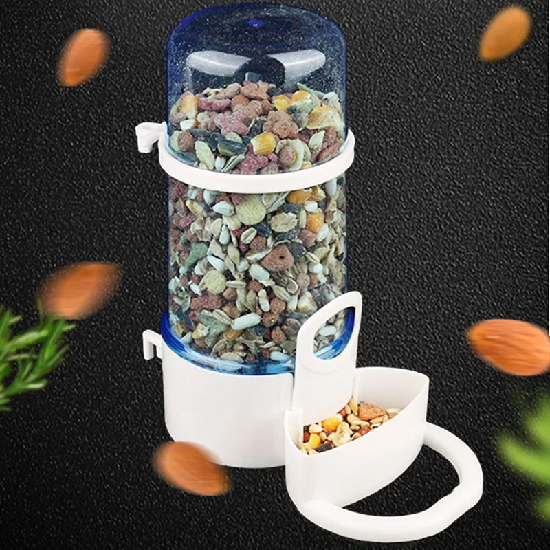Alimentador automático para hámster, cuenco de plástico para comida de aves, para mascotas pequeñas, erizo, ardilla, utensilios de alimentación, cuenco de comida, accesorios