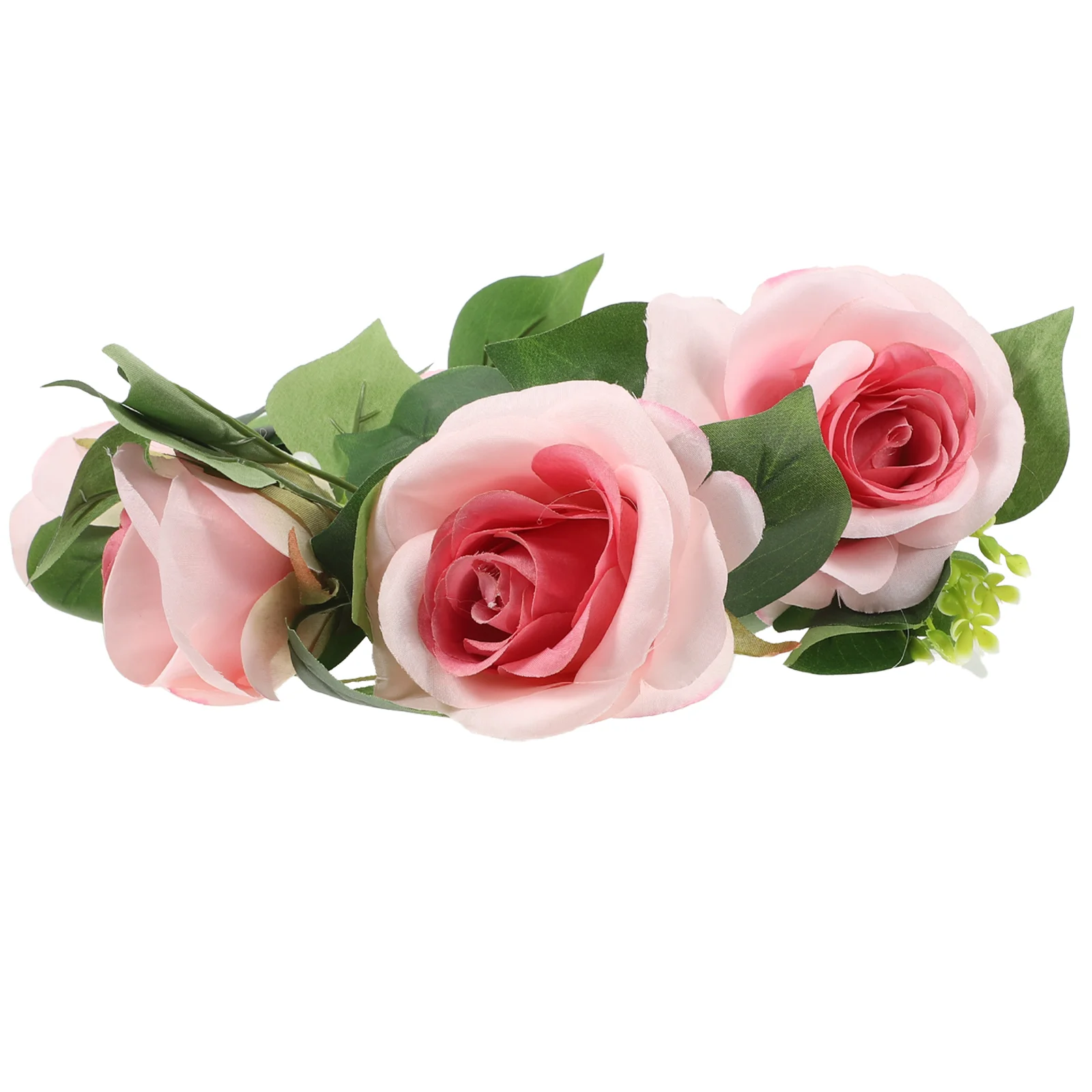 

Ring Artificial Rose Flower Wreath Decorative Table Centerpiece for Wedding