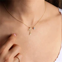 customized flower necklace for women birth flowers from january to december new stainless steel gold chain necklace jewelry gift