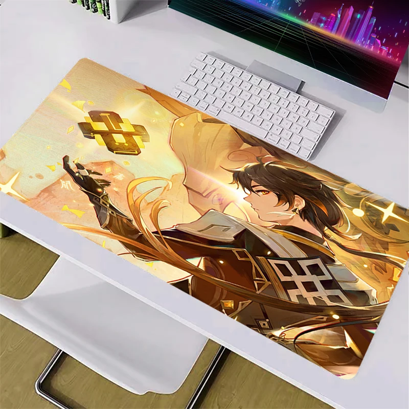 

Игровой коврик для мыши Genshin, ударопрочный коврик для клавиатуры, офисные аксессуары, мягкий коврик для мыши 900x400, крутой коврик для ноутбука...