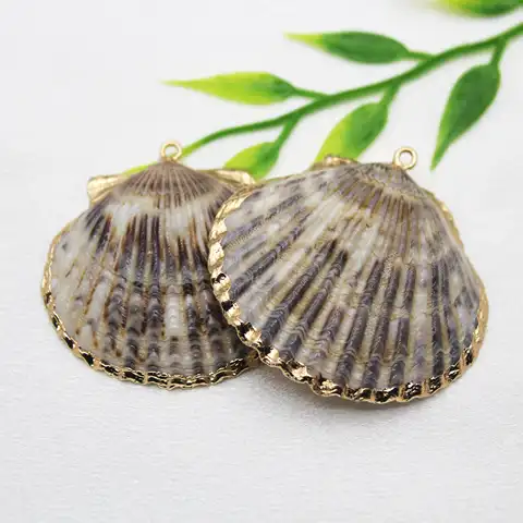 Exquisite fashionable pendant from a natural shell, gilded for making jewelry with your own hands, a necklace Bracelet Mad Earrings ...