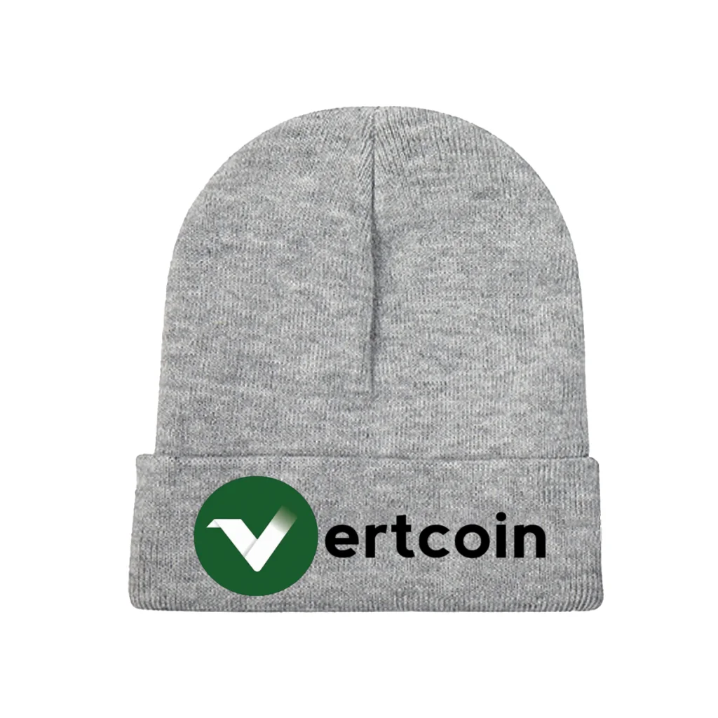 

Special VertCoin VTC Blockchain Crypto Knitting Beanie Caps Skullies Beanies Ski Caps Soft Bonnet Hats Winter Warm