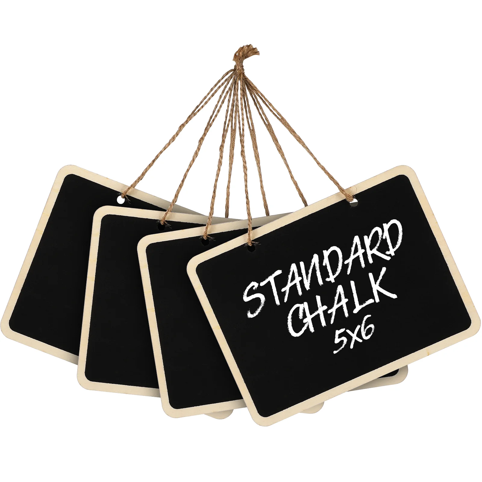 

4 Hanging Erasable Double Sided Rectangular Chalkboard Signs Chalkboard Table Place Tags Blackboard Labels