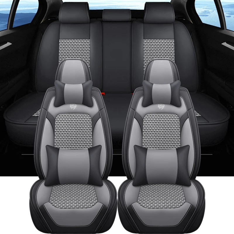 

Кожаный чехол для автомобильного сиденья для Ford mondeo mk4 Subaru impreza Peugeot 301 Mazda 3 bk 2003, полный комплект универсальных чехлов для салона автомобиля