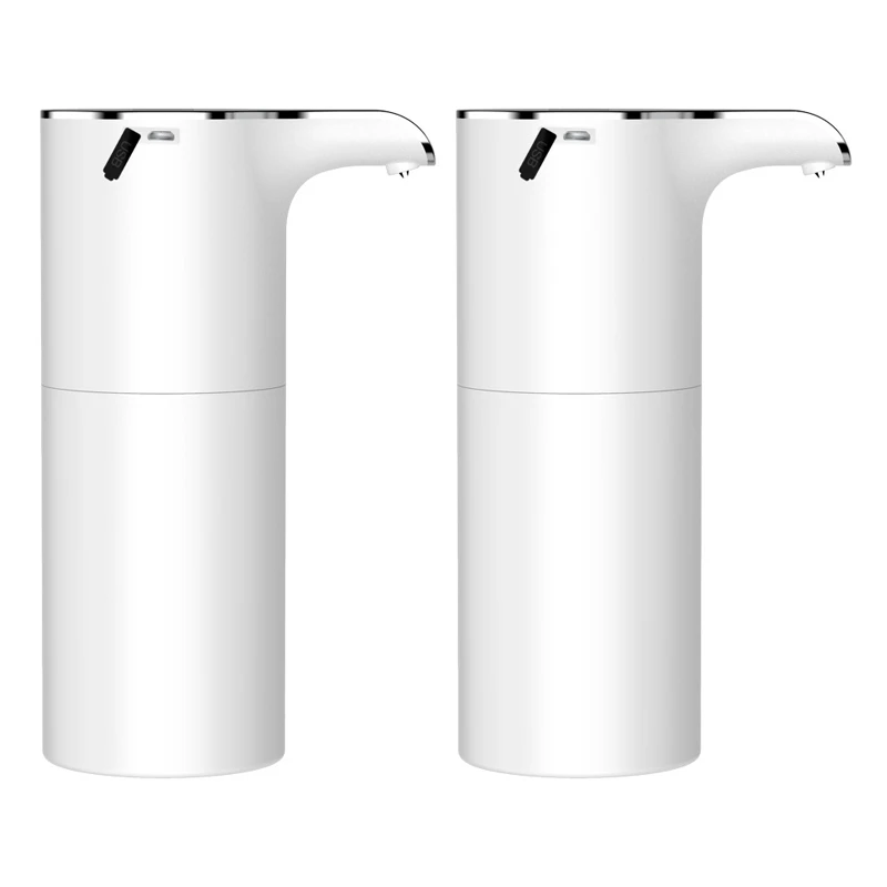 

Hot 2X 450Ml Soap Dispenser Automatic Touchless Hand Soap USB Rechargeable Foam Soap Dispenser For Bathroom Hotel Washroom