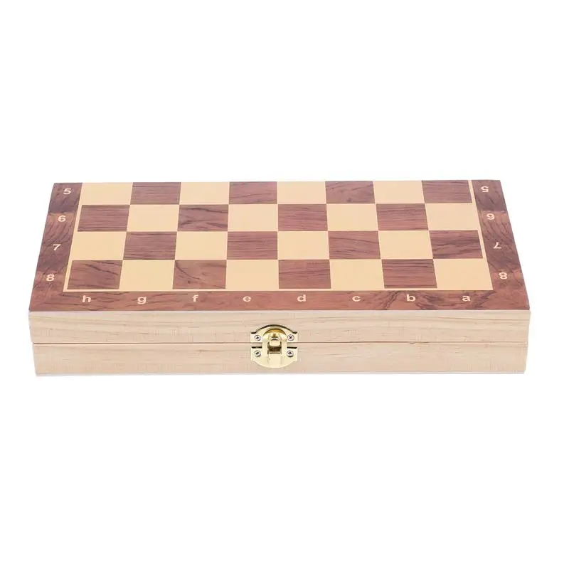 

1 Set Folding Wooden Magnetic Chess Wooden Box Creative Magnetic Chess Toy Wooden International Chess Plaything Puzzle Game Toy
