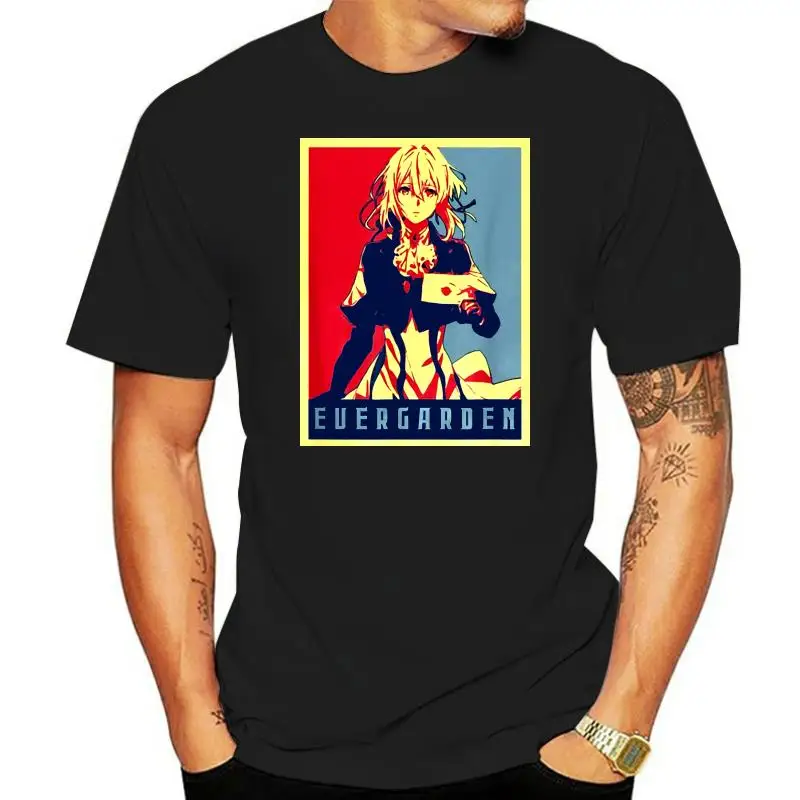 Violet Evergarden Video Game Graphic Art Black T-Shirt Gilbert Bougainvillea Summer O-Neck Tops Tee Shirt