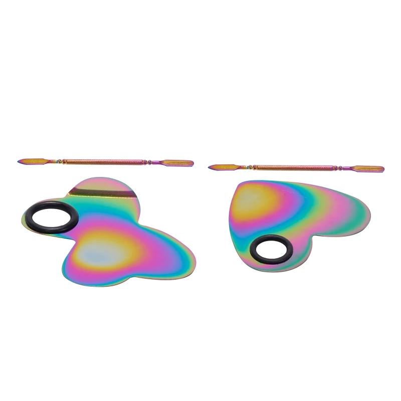 

Paint Tray Reusable Metal Palettes with Thumb Hole for Acrylic Oil Paint Watercolor Craft Professional DIY Art Painting