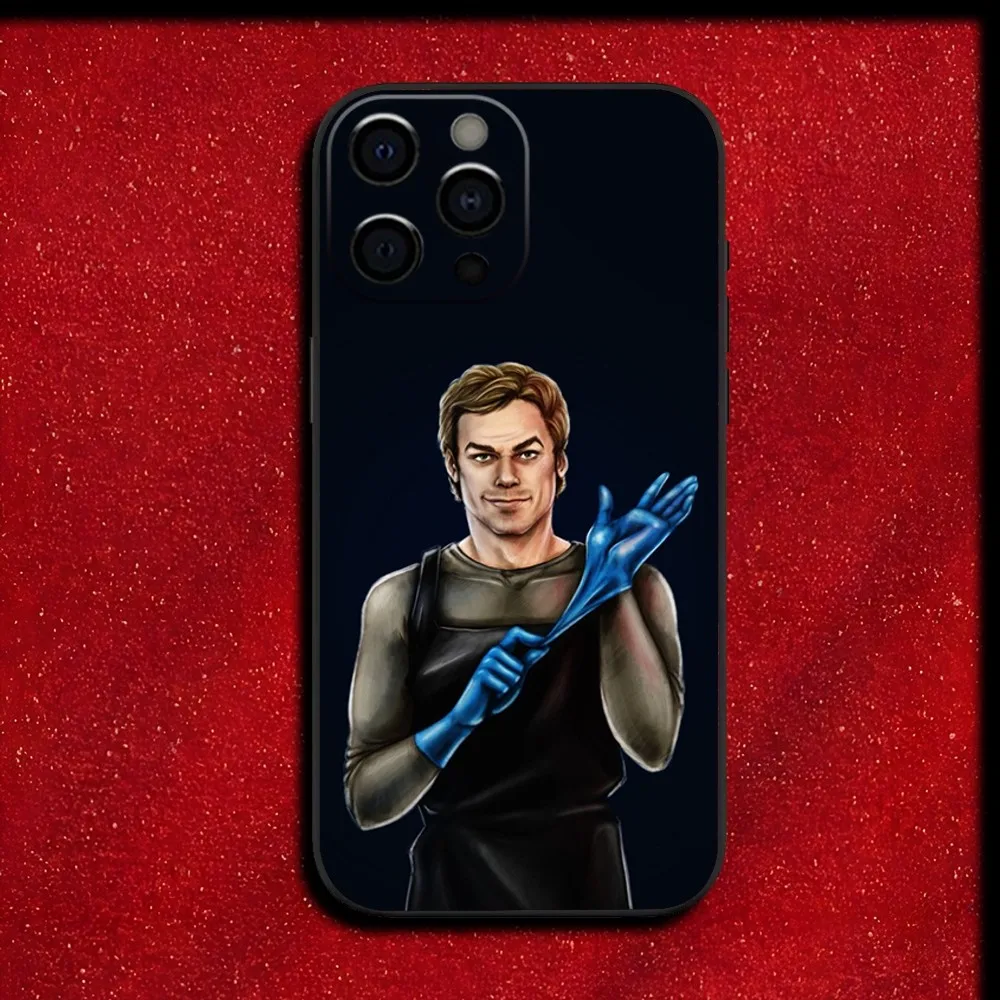 Чехол для телефона D-Dexter Morgan iPhone 16 15 14 13 12 11 Pro X XS Max XR Plus Mini Soft Black Cover