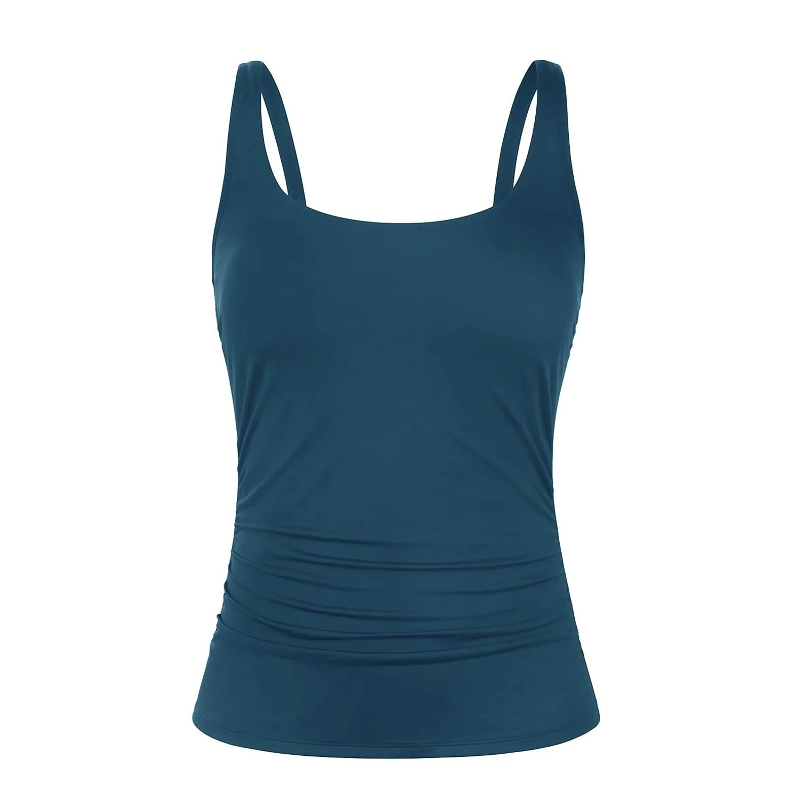 Женский купальник без рукавов с аппликациями Танкини Черный хлопок Полиэстер