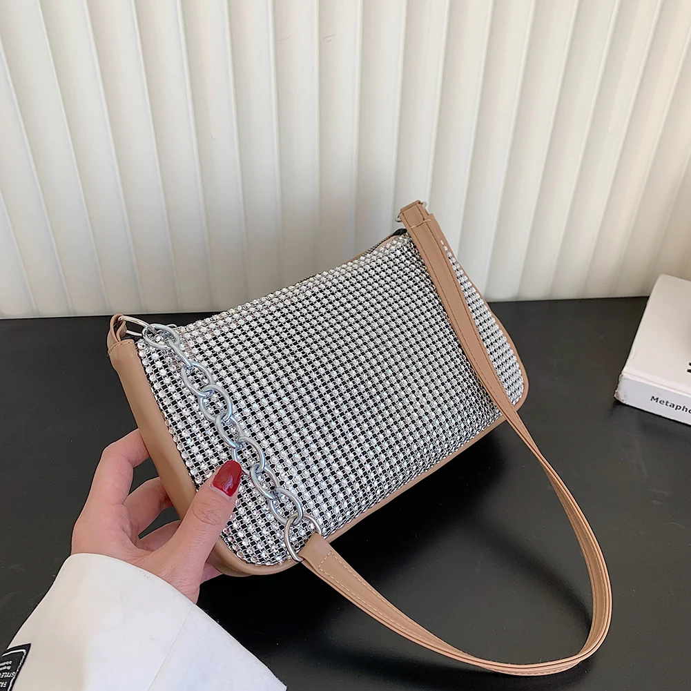 

Стразы, сумка-клатч для женщин, кожаные сумки через плечо для обевечерние