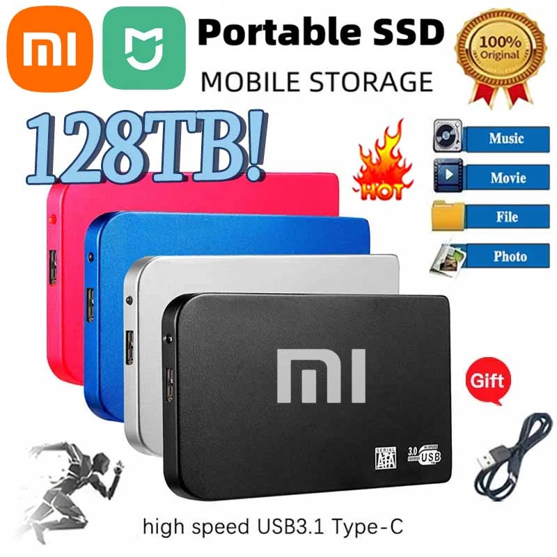 

Xiaomi Mijia Portable Ssd Big Storage External Solid State Disk Type-C Compatible for Notebook/PC Desktop External Hard Drive