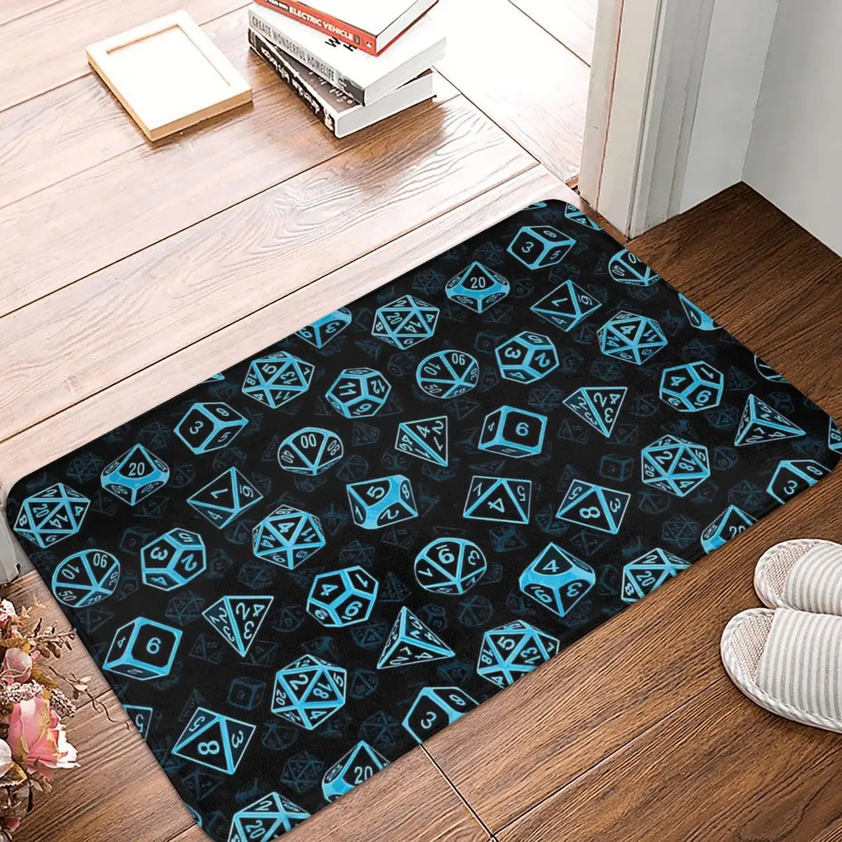 

D20 Dice Set Pattern (Blue) Doormat Rug carpet Mat Footpad Bath mat Non-slip toilet Balcony Parlor durable Washable