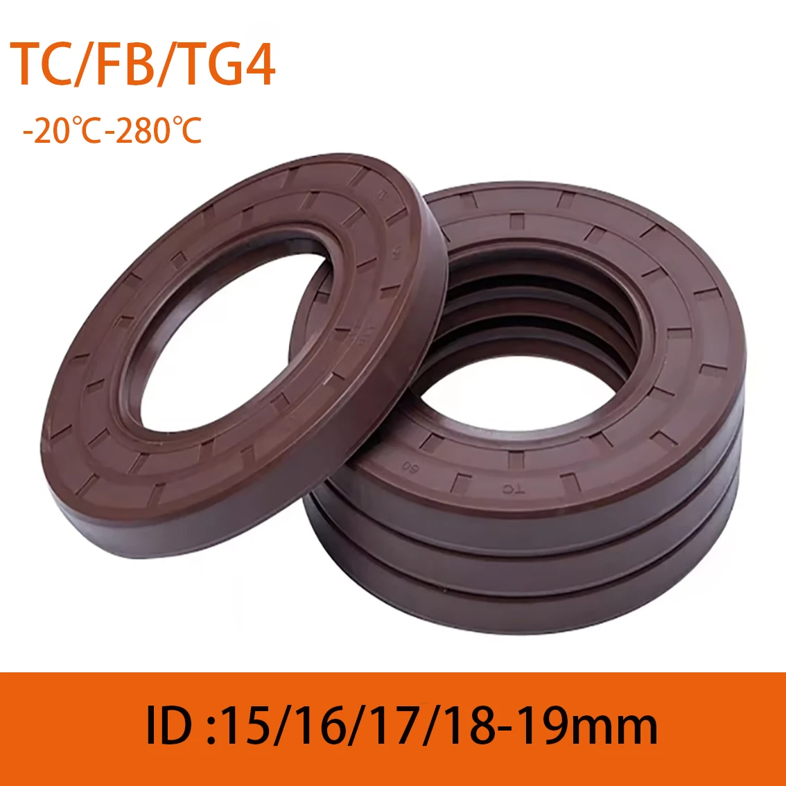 

Скелетонные сальники FKM 15-19 мм коричневые