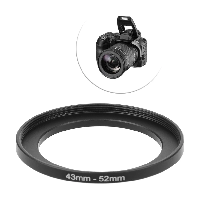 

43mm To 52mm Metal Step Up Rings Lens Adapter Filter Camera Tool Accessories New