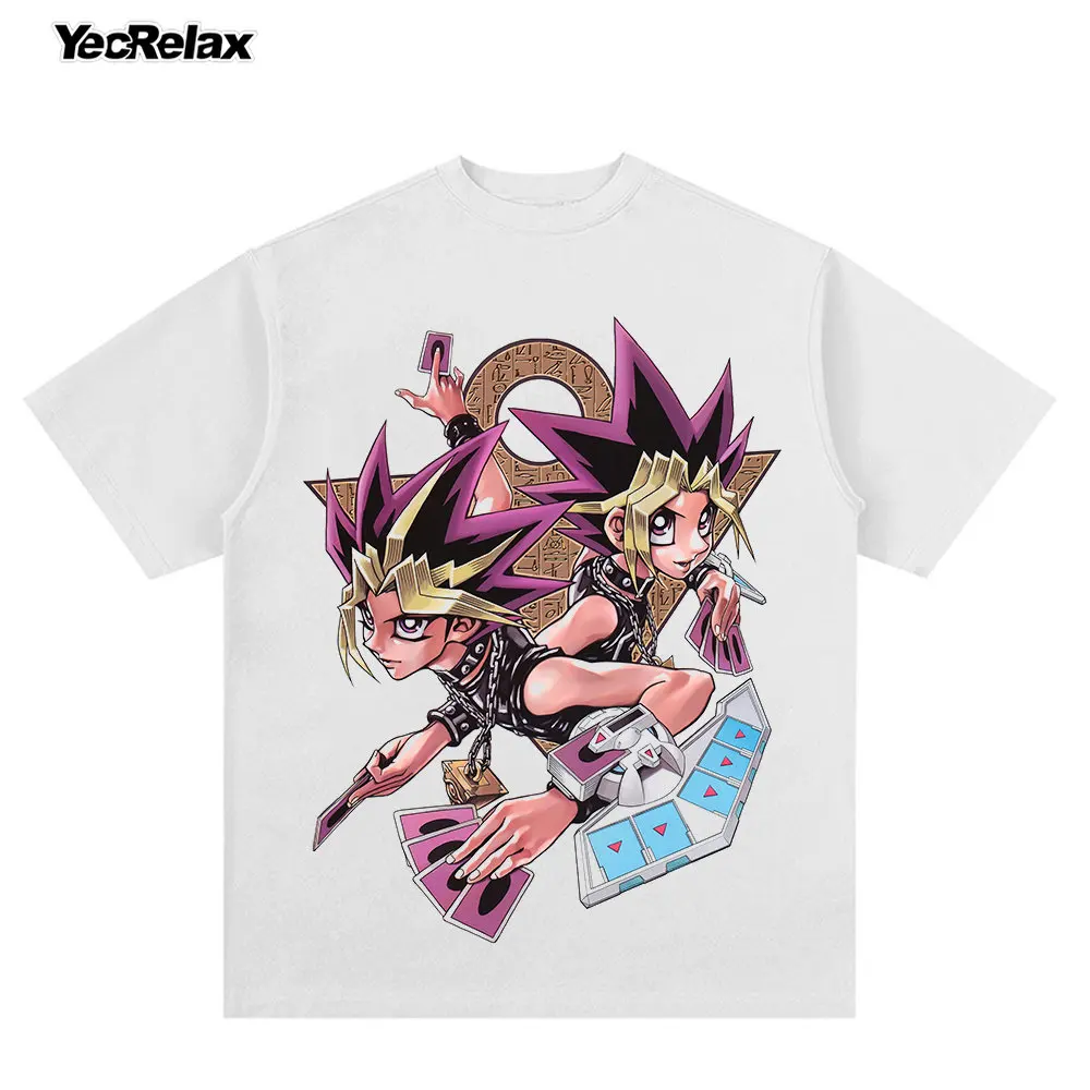 

Hip Hop Streetwear Men T Shirt Japanese Anime Graphic Printed T Shirt Summer Cotton Loose Oversized Tshirt Harajuku White Tees