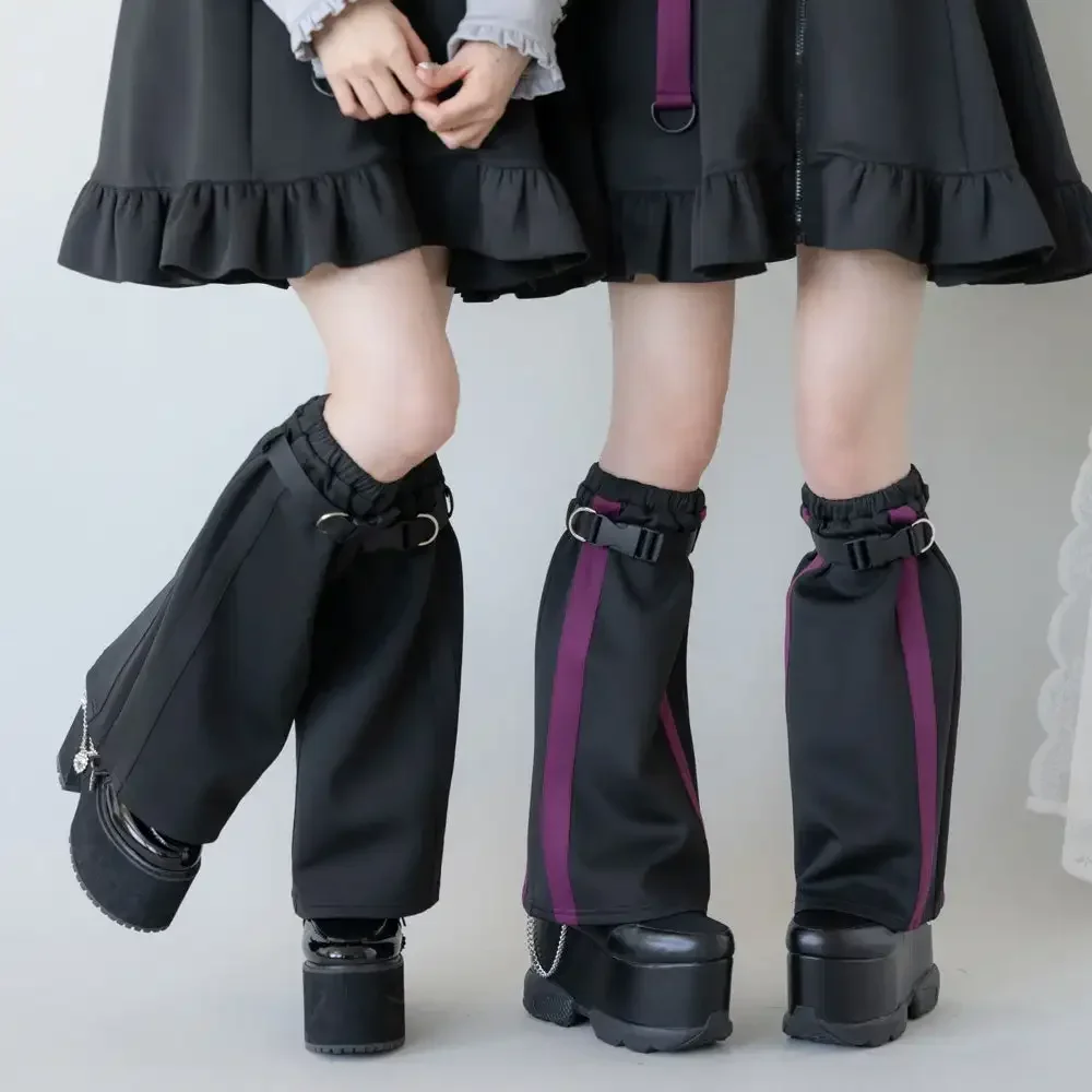 Японские носки до середины икры с цветными блоками узкие свободные длинные