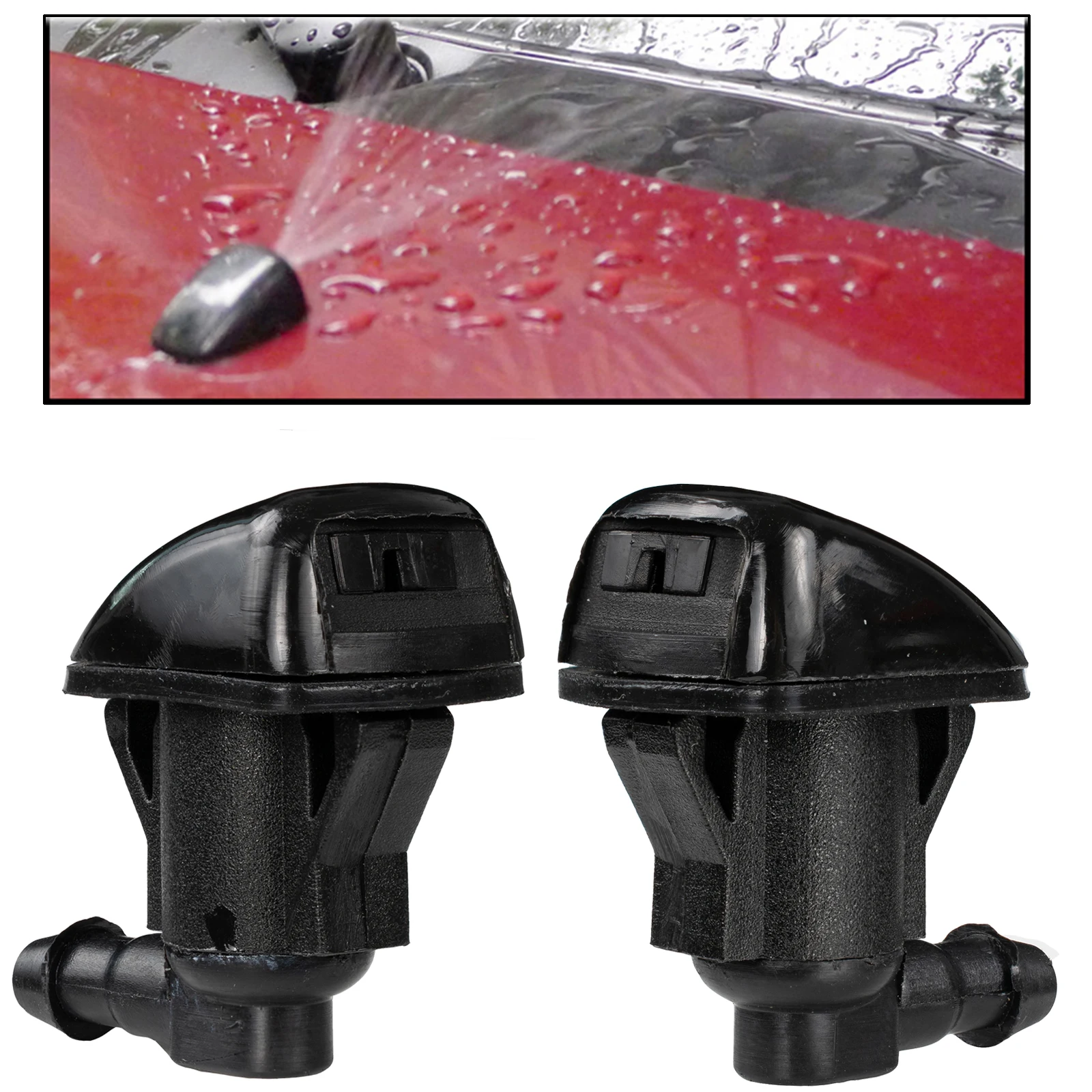 

2x Front Windscreen Wiper Washer Jet Spray Nozzle For Toyota Land Cruiser Prado J120 120 Corolla Verso E121 Spacio 2003