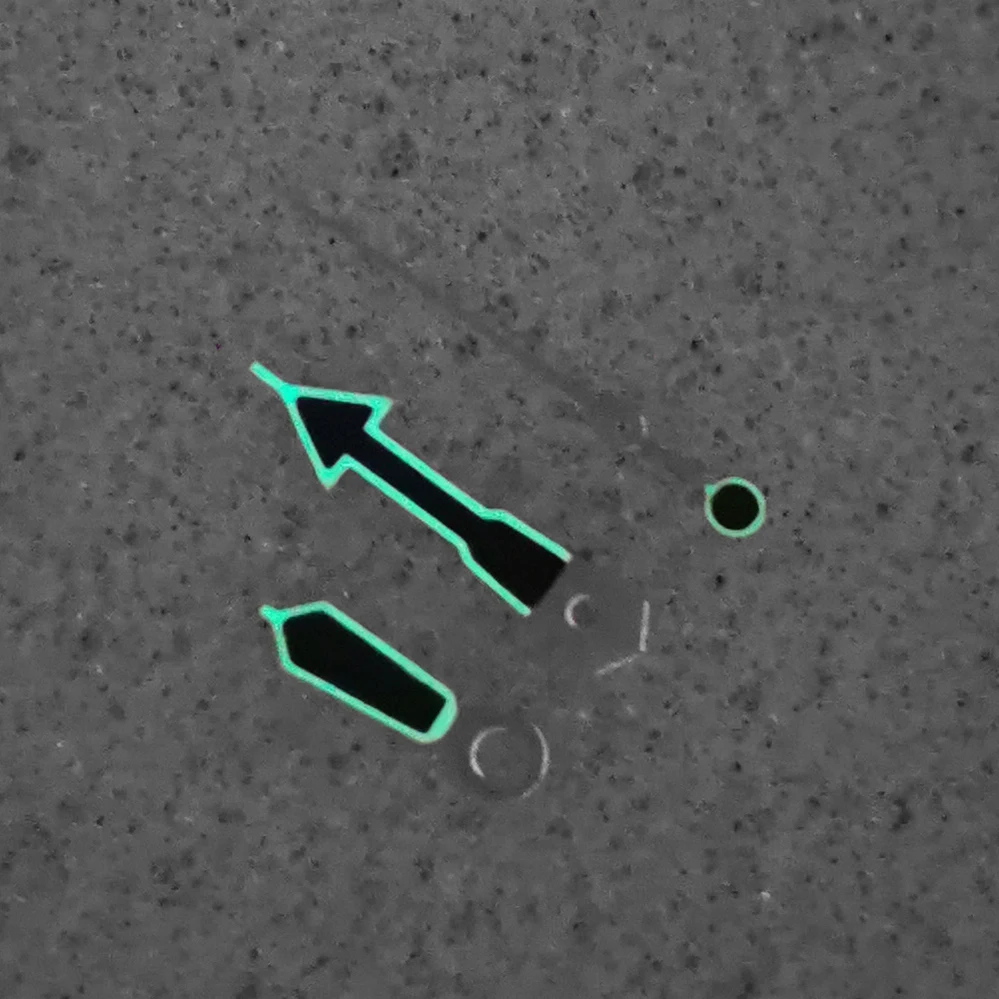 Modified Watch Hands Accessories Three-hands Black and Green Luminous with White Edges Watch Hands Fit NH35 NH36 4R S7 Movement