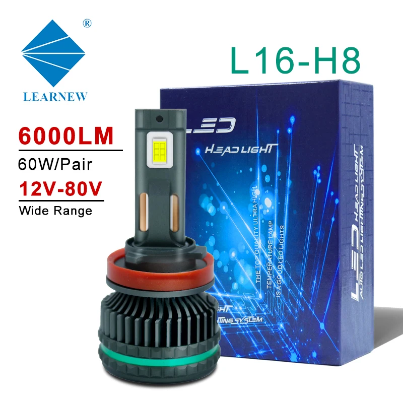 

H8 фонарь для автомобиля 60 Вт, лампа для автомобиля 6000K-6500, супер яркий 6000 лм, 12 В, автомобильная лампа для Lexus