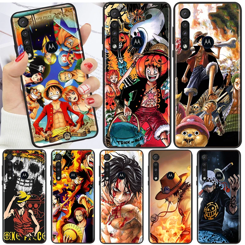 

Hot Anime One Piece Luffy For Motorola Moto G9 G8 E7 G Stylus Power Lite One Macro Hyper Fusion Edge Plus Black TPU Phone Case