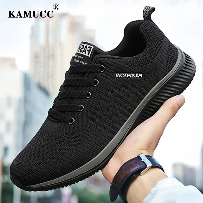 

Men Sport Shoes Lightweight Running Sneakers Walking Casual Breathle Shoes Non-slip Comfortle black Big Size 35-47 Hombre