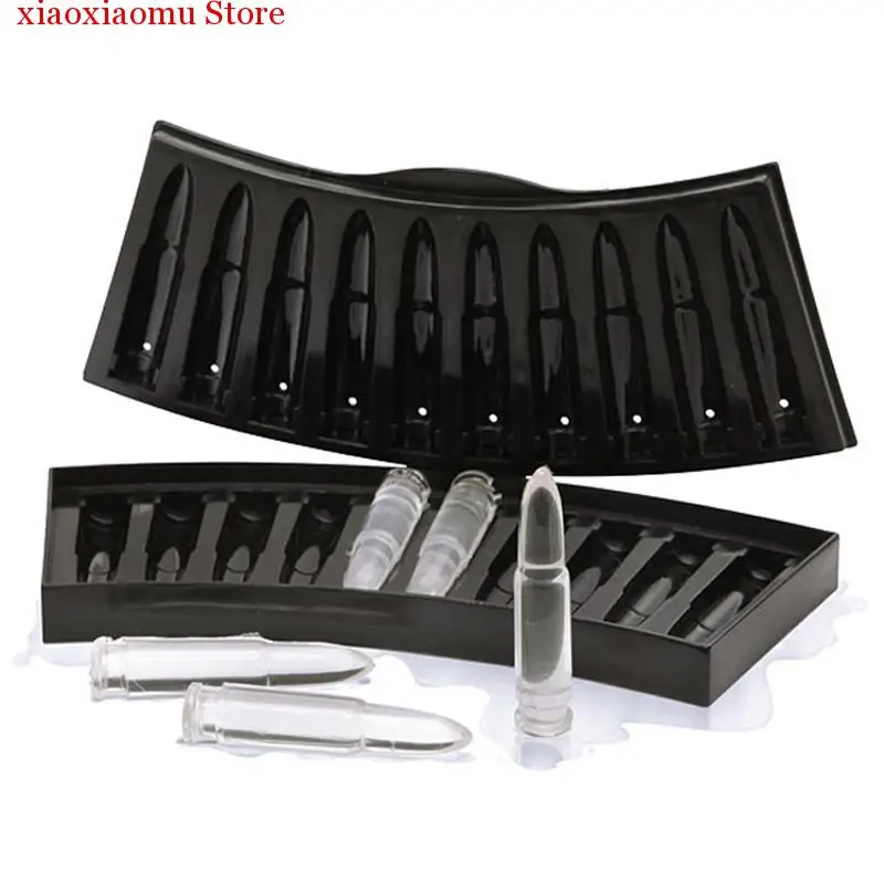 

10 Grids Silicone Ice Mold Bullet Shape Ice Tray DIY Ice Cream Maker Molds Drinking Bar Tool Kitchen Accessories