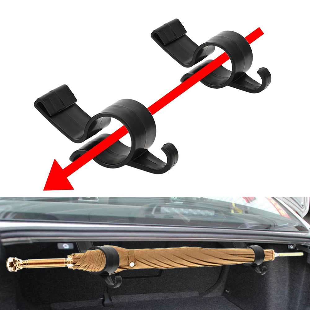 

2021 2pcs/set Car Trunk Umbrella Holder Organizer Clip for Mercedes Benz E53 C63 C43 C-Class AMG GL550 F800 A200 ML500 M