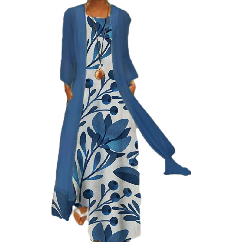 

Summer Clothes For Women 2022 Elegant Robe Long Dress Beach Satin Party Two Piece Set Casual Sundress Vintage Maxi Dresses
