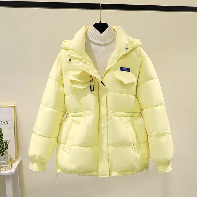 Blue Women Winter Down Jacket 2022 Winter Jacket New Warm Thick Parkas Coat Korean Loose Hooded Cotton Coat Women Outwear