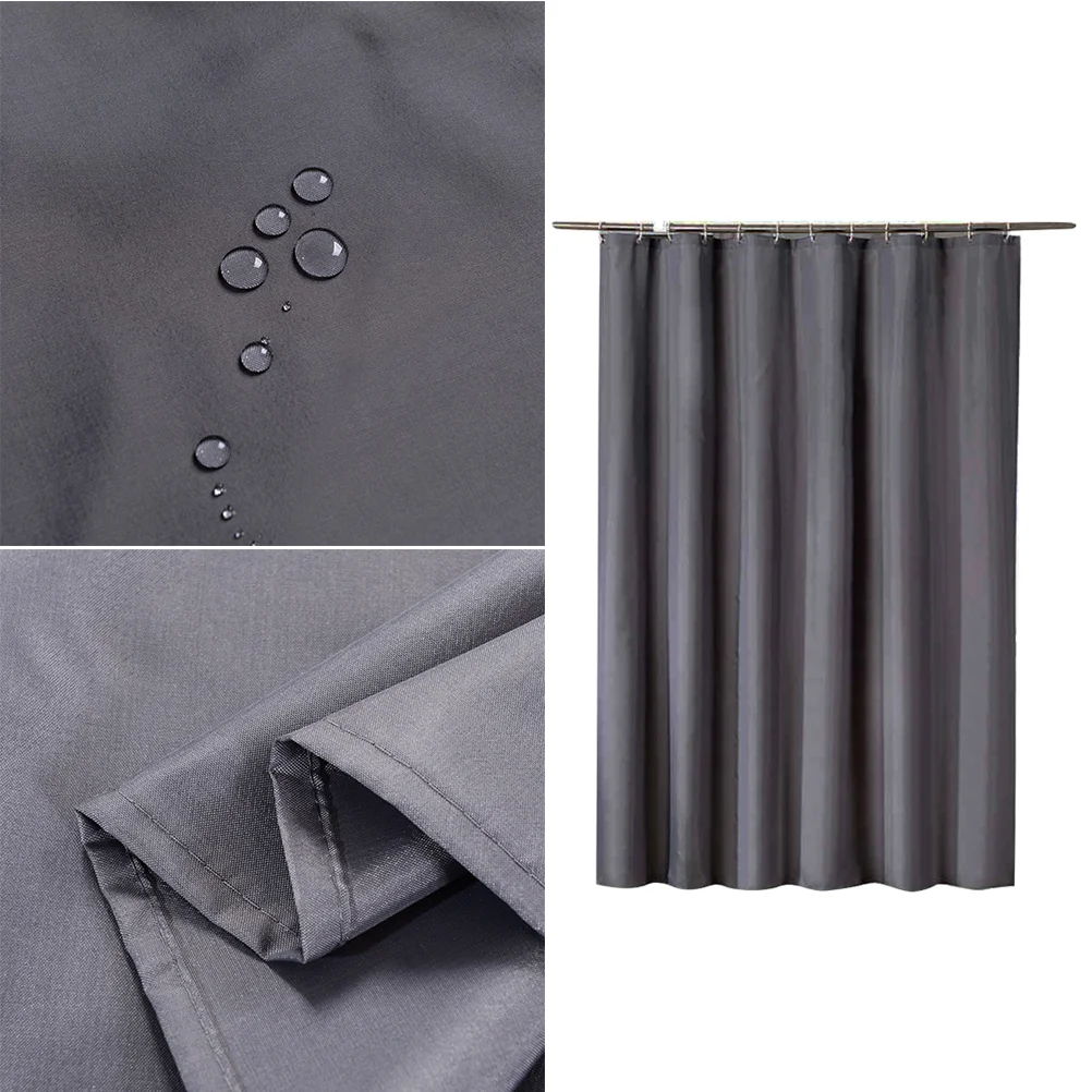 

Curtain Shower Liner Bathroom Bath Resistant Blue Dark Panel Spa Water Cloth Duty Heavy Curtainskitchen Blackout Bathing Bathtub