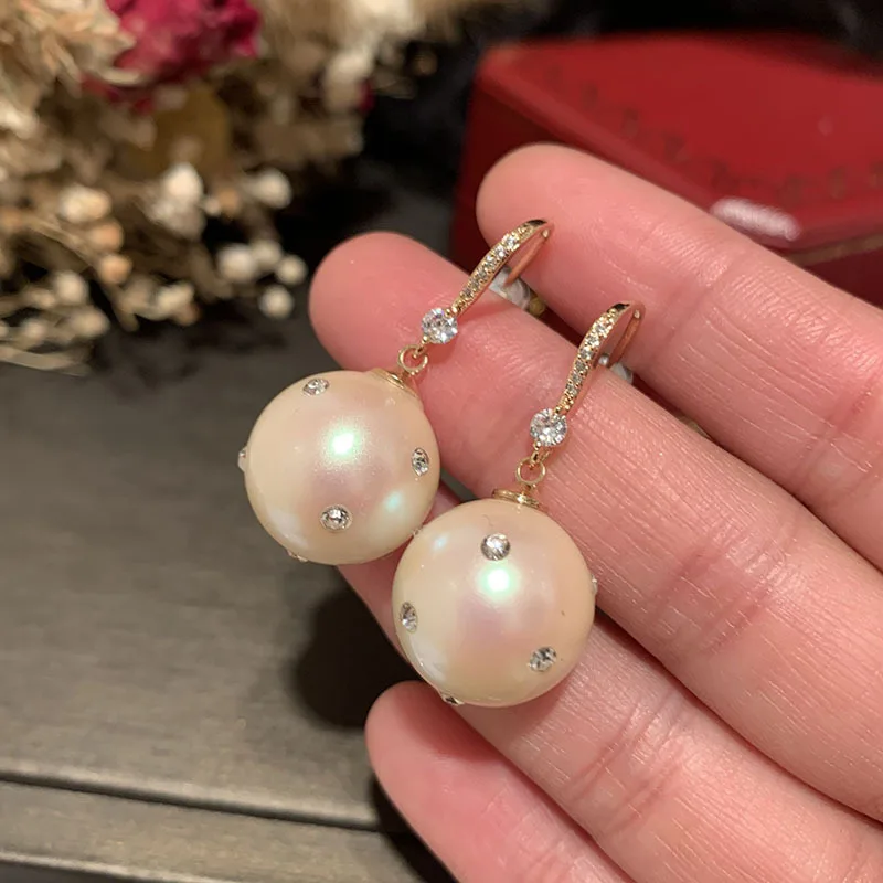 Высококачественные циркониевые свадебные серьги AAA жемчужные для невесты
