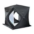 Уличная зимняя рыболовная палатка, теплая хлопковая палатка для подледной рыбалки, утолщенная палатка для кемпинга, дома, сауна, 1,8*1,8*2,1 м, 2 двери, на 3-4 человек