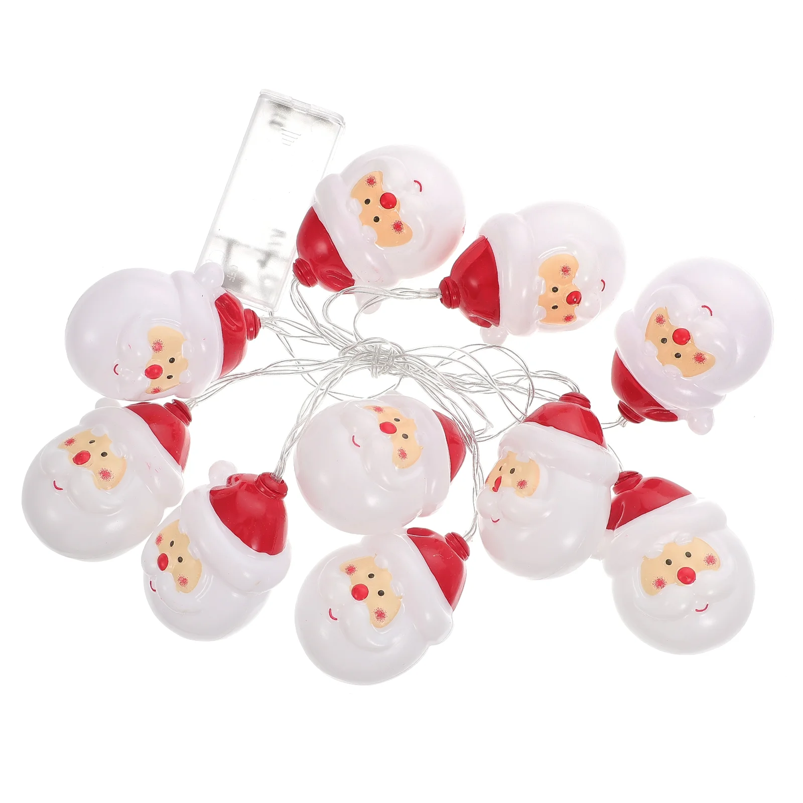 

Рождественская гирлянда в виде Санта-Клауса, 10 светодиодов, мерцающие огни, дневные огни для праздничного сада, 1 шт.