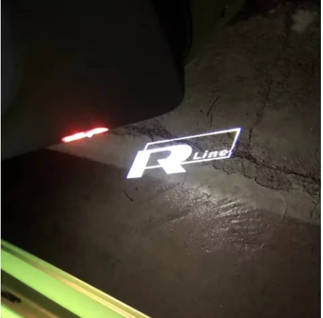 

2-4x Passat VW B6 B7 B8 B9 Golf 5 6 7 Jetta MK6 MK7 Touareg GTI R Светодиодный проектор дверей автомобиля Добро пожаловать Призрачный теневой светильник Аксессуары