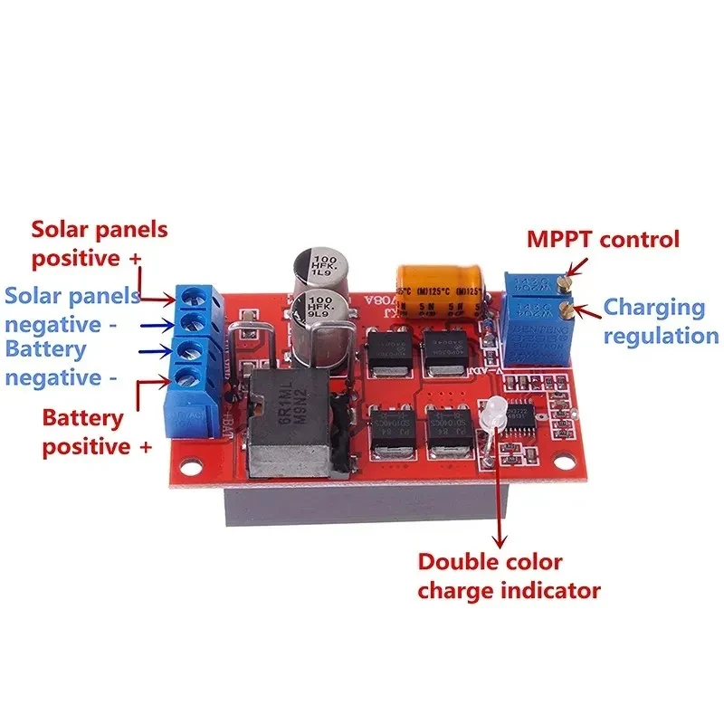 5A MPPT регулятор солнечной панели контроллер зарядки панель управления зарядка