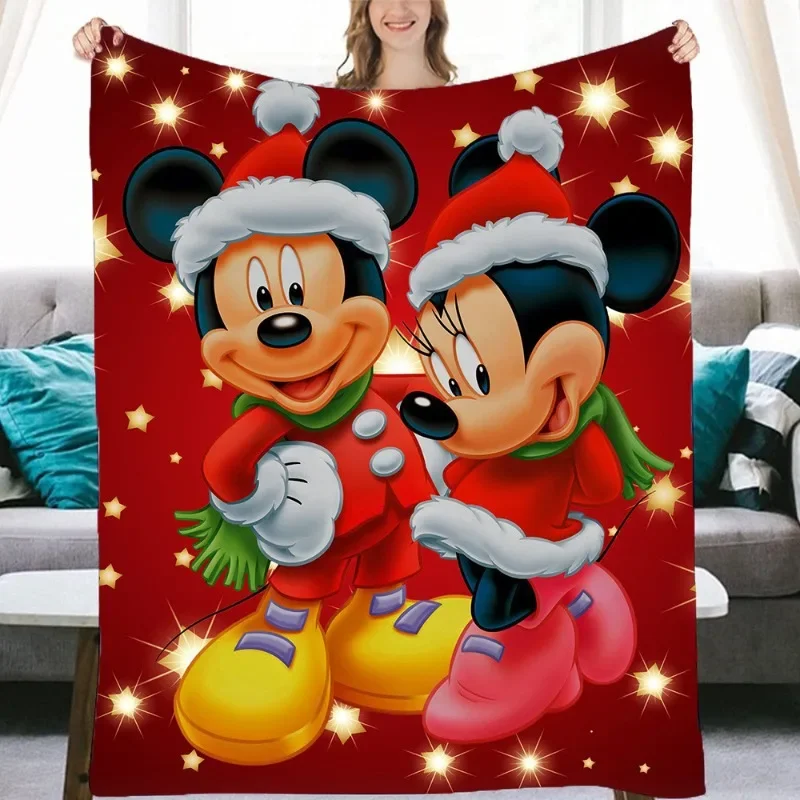 Рождественское одеяло с Микки Маусом Диснея мягкие шерстяные одеяла героями