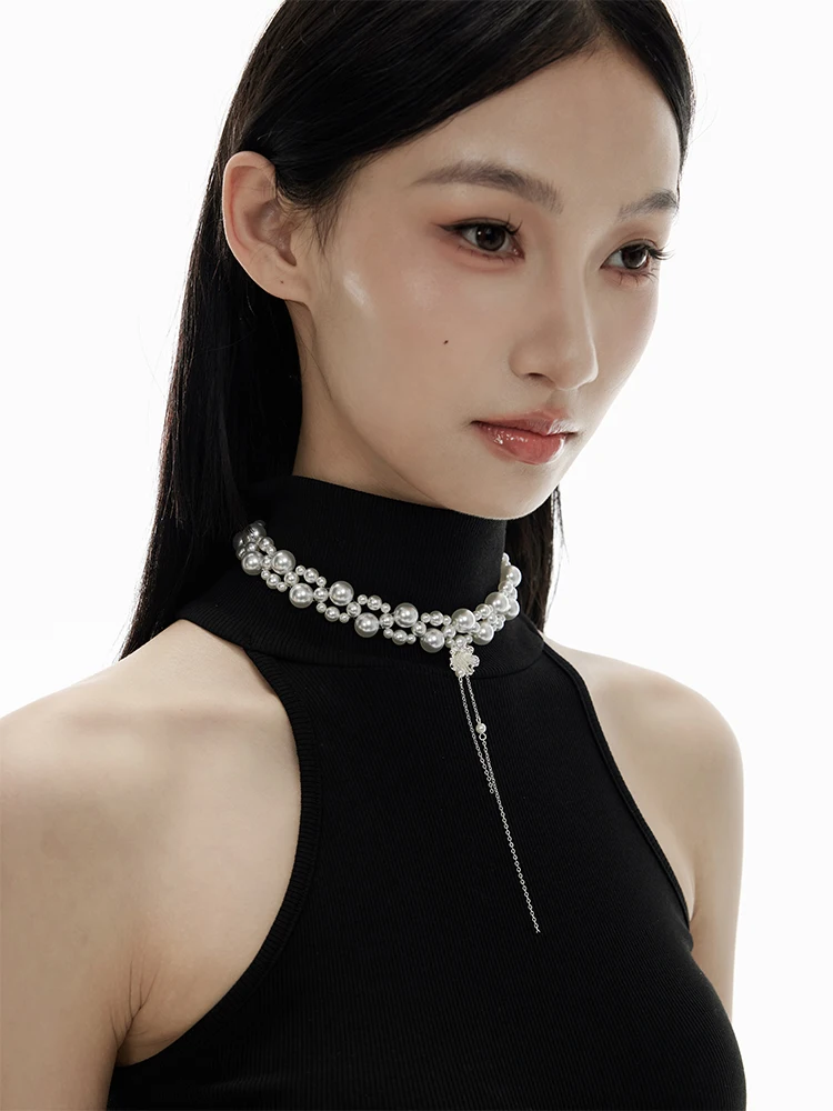 Тканое ожерелье с пузырьковым жемчугом без раствора оригинальный дизайн милое