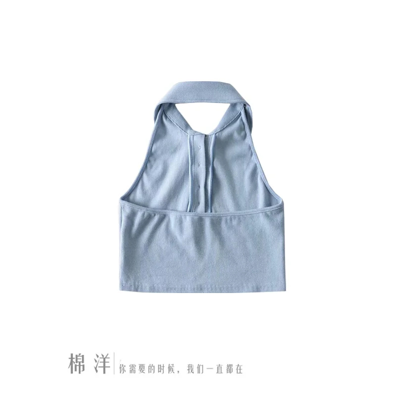 Приталенный ретро-жилет с воротником-поло пикантный жилет открытой спиной и