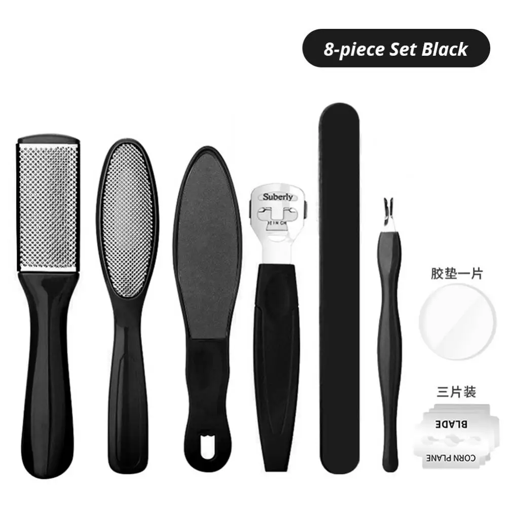 

10/8 In 1 Professional Foot Care Kit Pedicure Tools Set Stainless Steel Foot Rasp Foot Dead Skin Remover Clean Toenail Care Kit