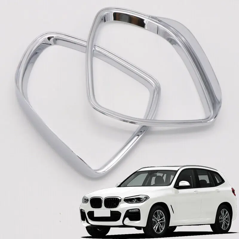 

ABS Exterior Chrome Side Door Mirror Eyebrow Cover 2pcs For BMW X3 G01 2018-2020