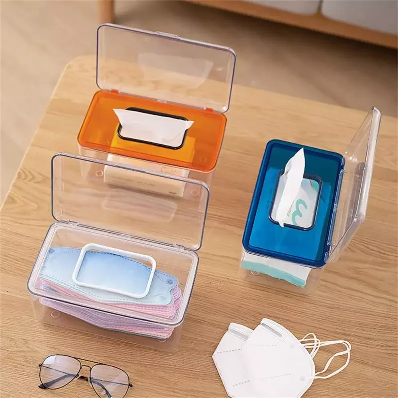 

2022 Living Room Mask Tissue Boxes Modern Simple Wipes Storage With Spring
