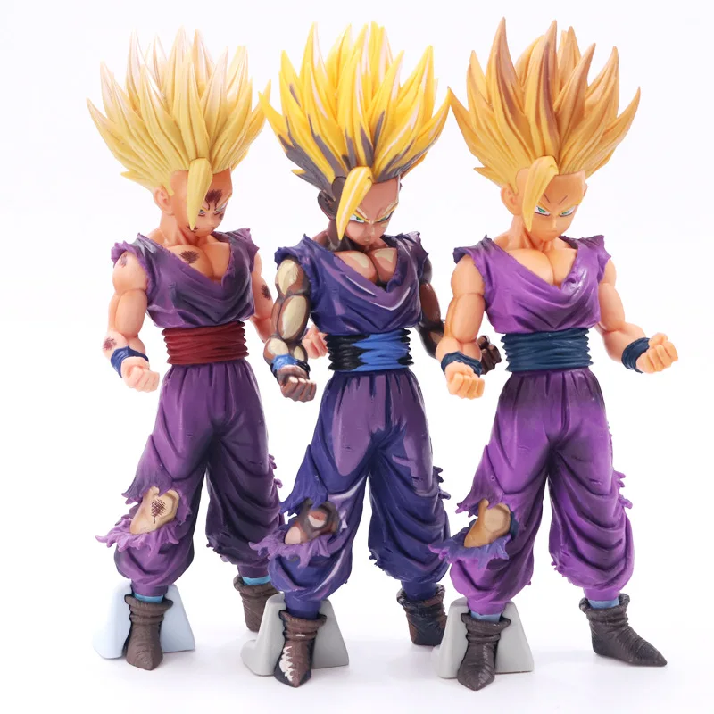 

24cm Dragon Ball Z Super Saiyan Son Gohan PVC Action Figure Paint Manga War Damaged Color Desktop Decor Collection Model Toy