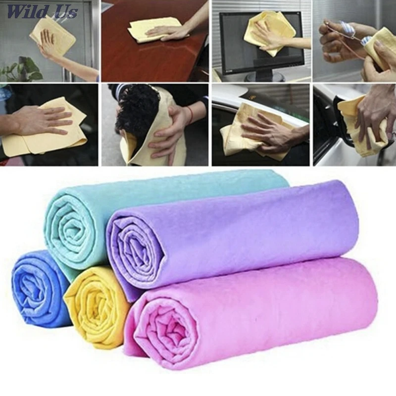 

1Pcs Car Cleaning Tools Car Wash Cloth Chamois Leather Car Wash Towel Absorbent Car Glass Clean Deerskin Towel Quick Dry Towel
