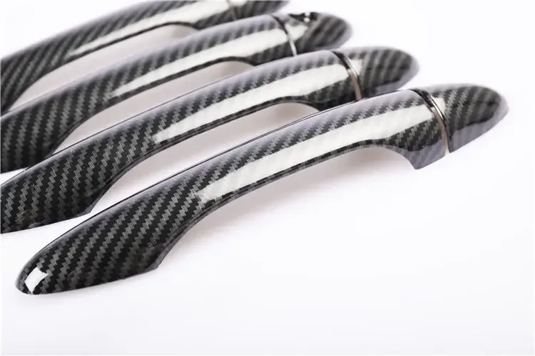 Хромированная накладка на дверную ручку автомобиля из углеродного волокна для Kia