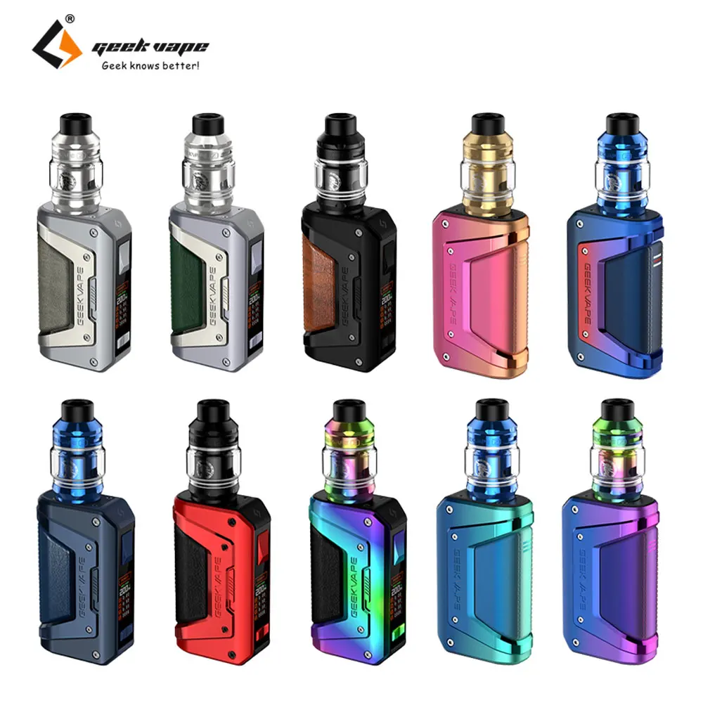 

New Color Original Geekvape L200 Kit with Z Sub Ohm Tank 200W 5.5ml Z Series Coil Electronic Cigarette Vape Kit