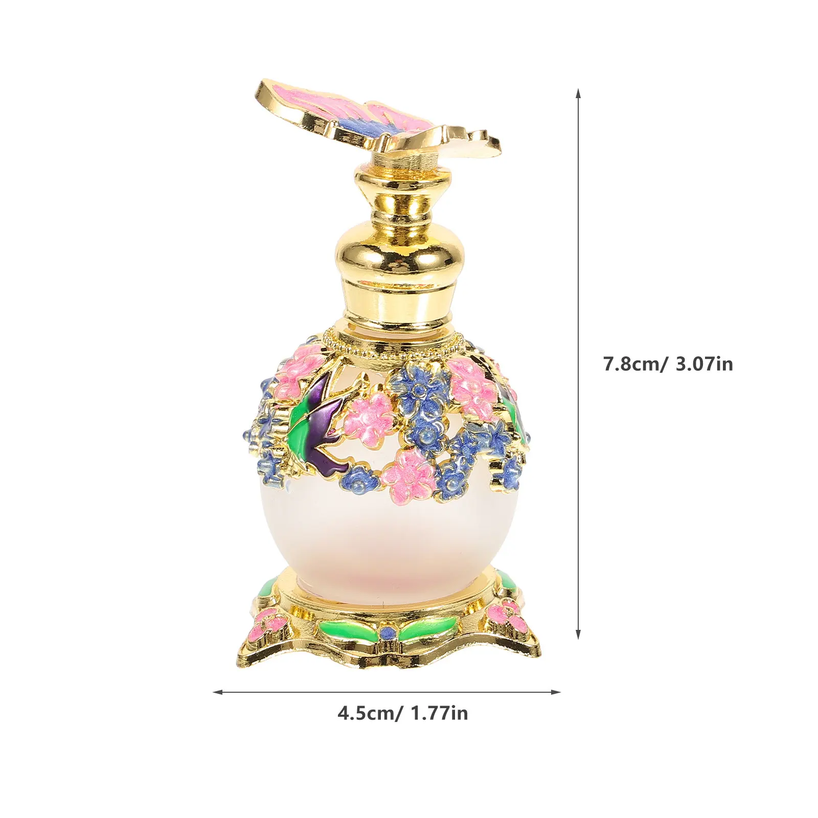 Фото Пустые стеклянные флаконы для духов, декоративные мини-бутылочки для многоразового использования, для жидких эфирных масел №5