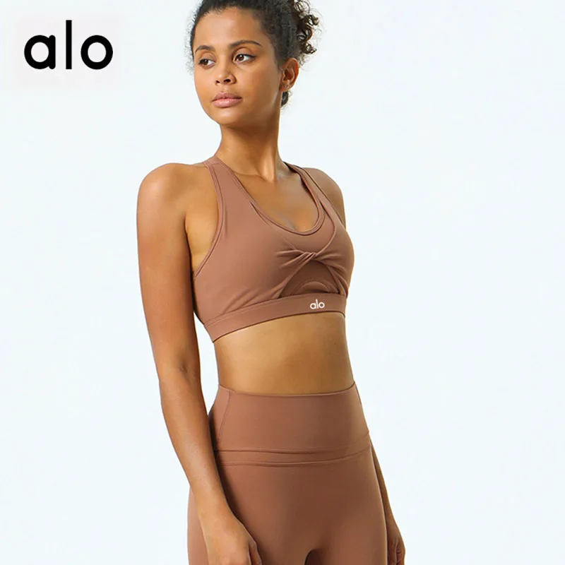 

Alo Yoga Nudes High Support Sports Bra Crop Top Fitness Tank Gym Exercise Training Vest For Women Sportswear Workout Clothes