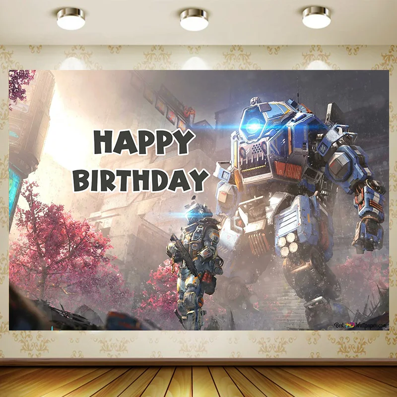 Фон для фотосъемки с изображением мальчика из мультфильма Титан